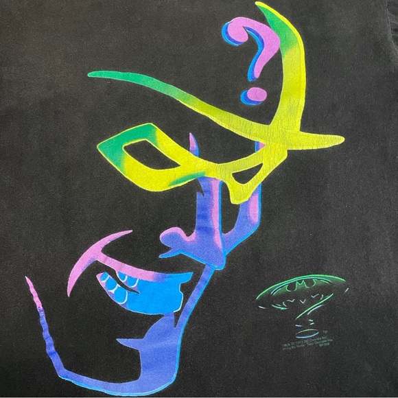 Rare Vintage 1995 BatMan Forever The Riddler T-Shirt - Picture 2 of 5